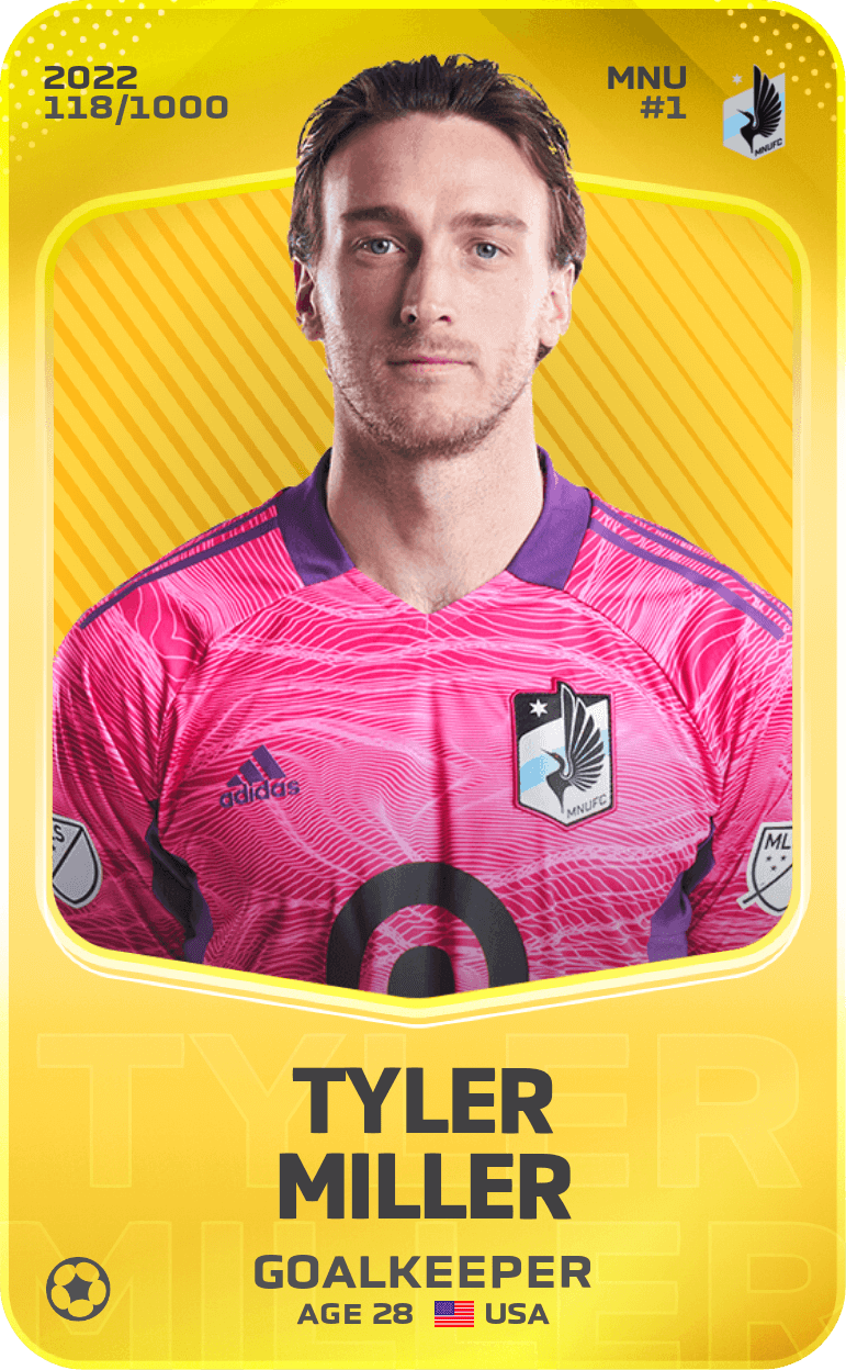 Limited card of Tyler Miller 2022 Sorare