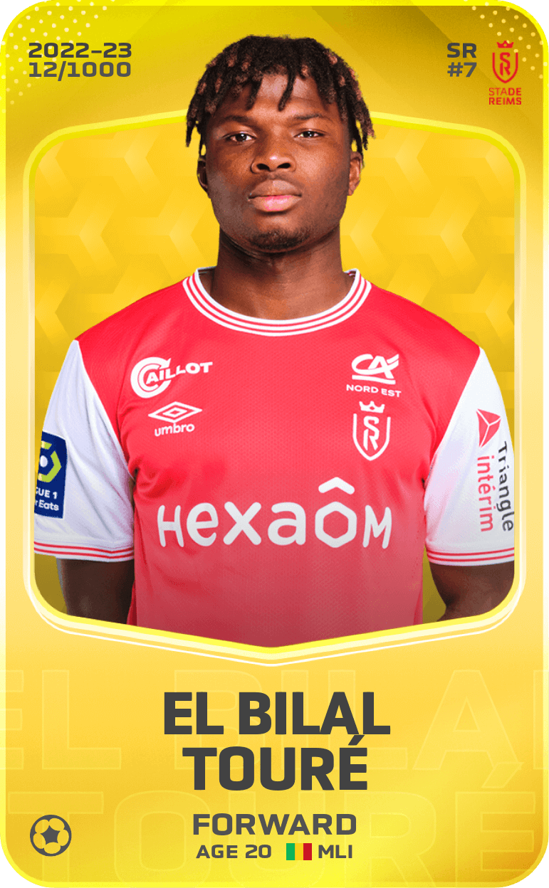 Limited card of El Bilal Touré 202223 Sorare