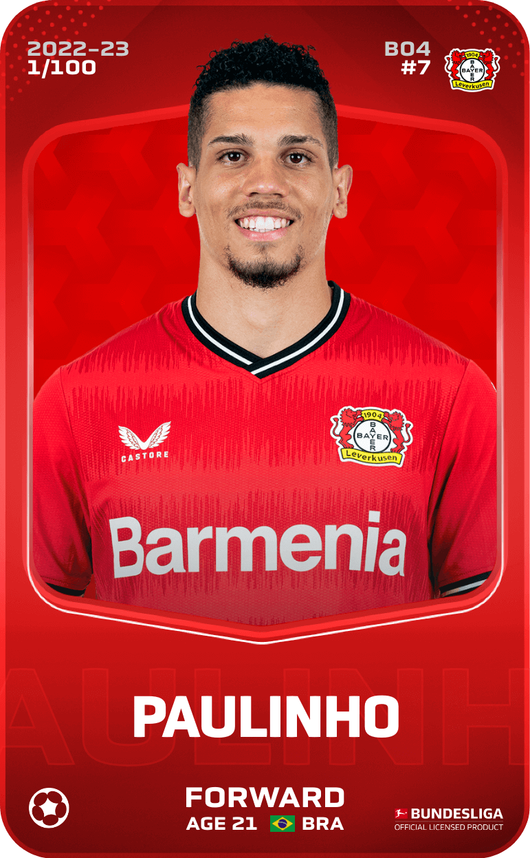 Rare card of Paulinho 202223 Sorare