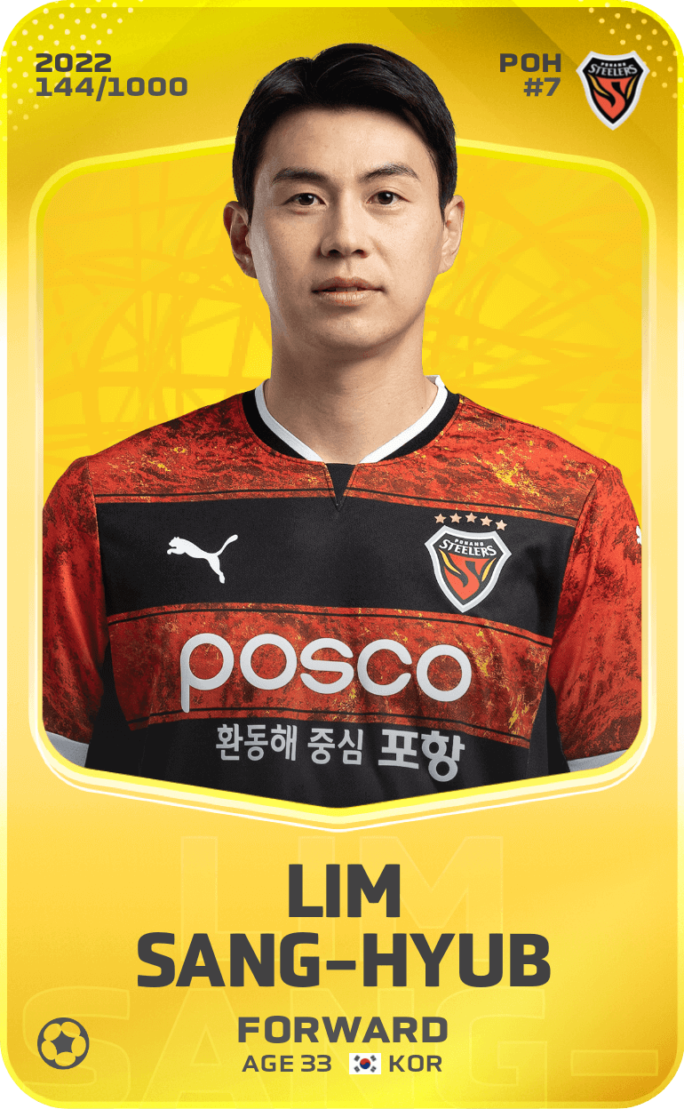 Limited Card Of Lim Sang Hyub 2022 Sorare 9489