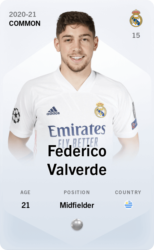 Common Card Of Federico Valverde – 2020-21 – Sorare