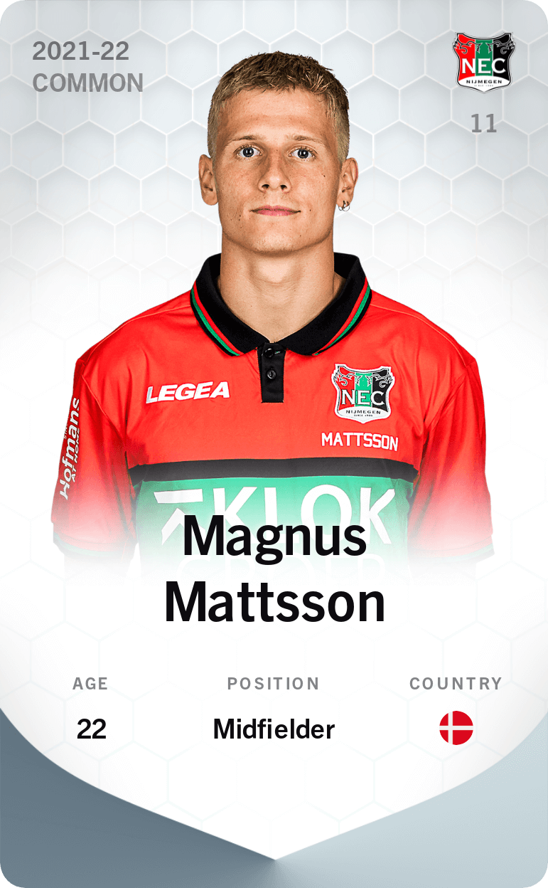 Common card of Magnus Mattsson 202122 Sorare