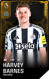 Harvey Barnes - limited