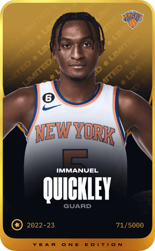 Immanuel Quickley - limited