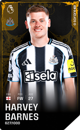 Harvey Barnes - limited