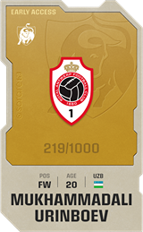 Muhammadali Oʻrinboyev - limited