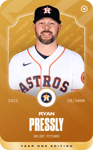 Limited Card of Ryan Pressly – 2022 – Sorare