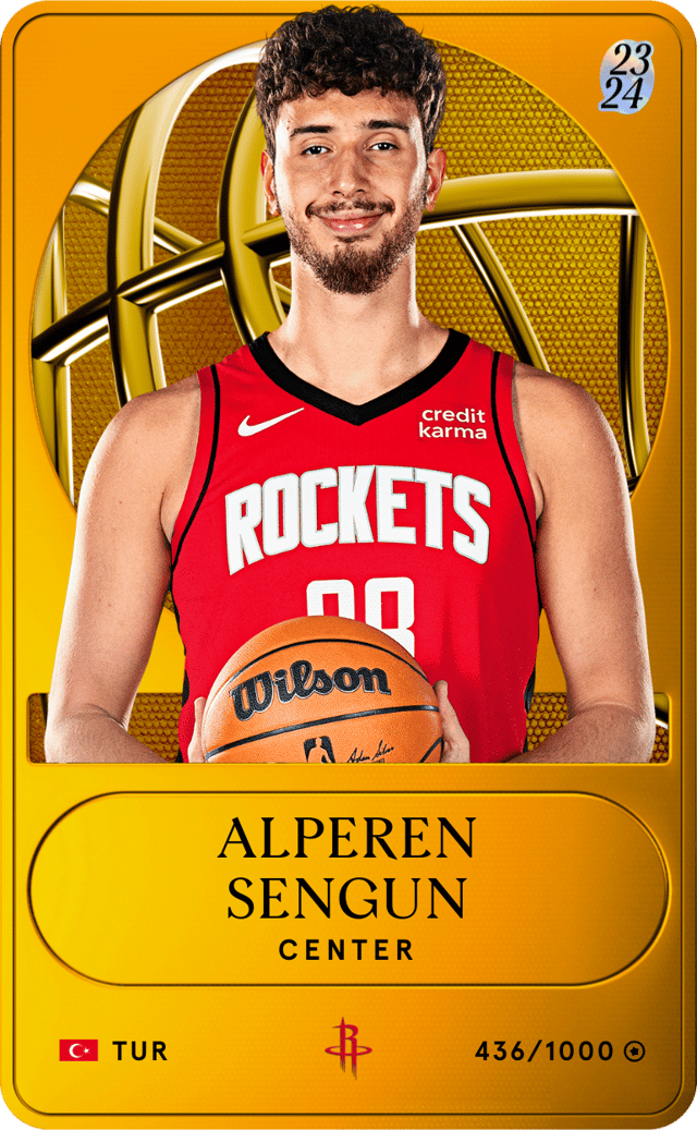 Alperen sengun サイン入り NBA Hoopsカード 2024-25 Panini NBA Hoops ALPEREN SENGUN Rookie Remembrance