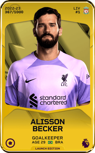 Liverpool Goal Keeper Jersey 22-23 Alisson Becker #1